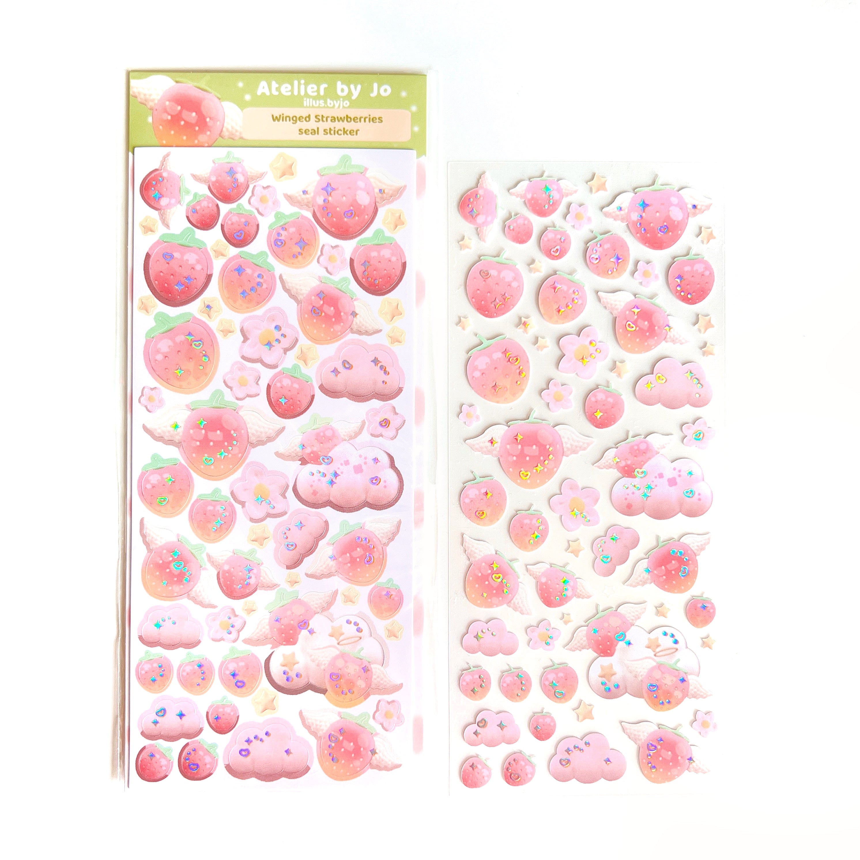 Strawberries - Sticker Sheet (25 Stickers) – West + Mak